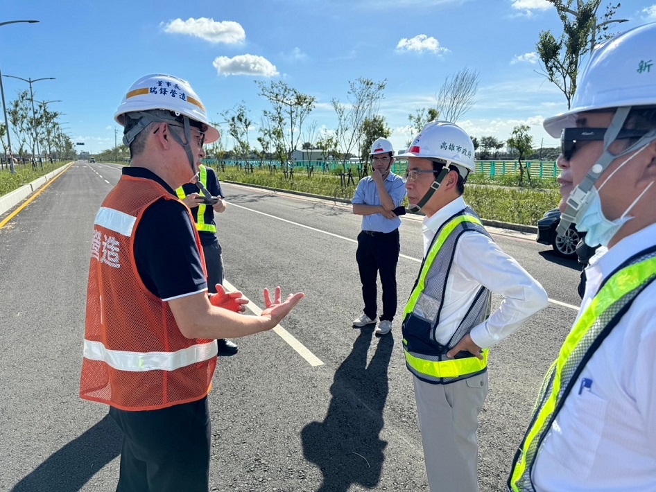 橋頭科學園區1-2號聯外道路力拼7月完成林副市長視察工程進度