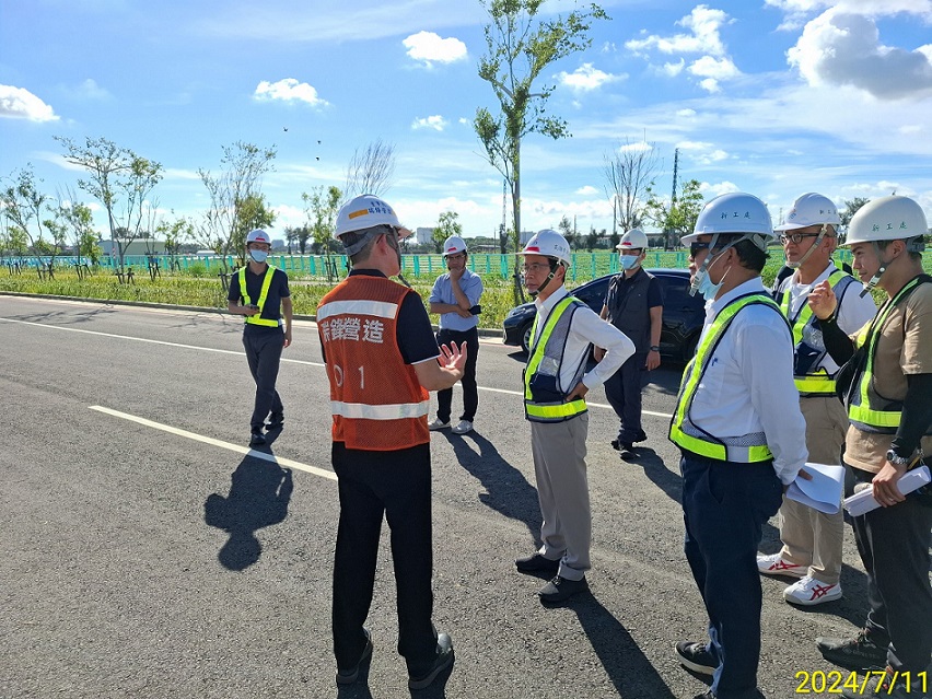 橋頭科學園區1-2號聯外道路力拼7月完成林副市長視察工程進度