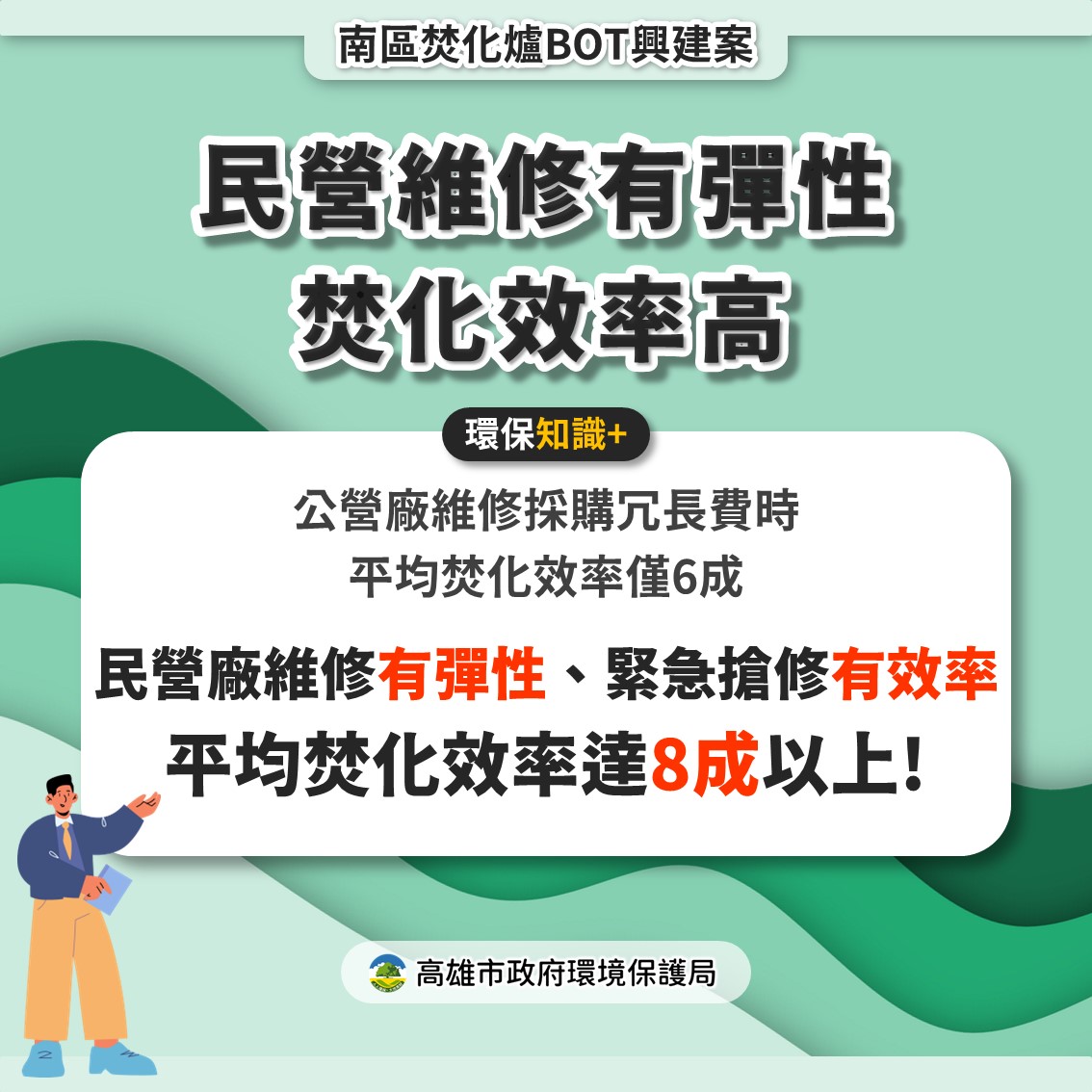 BOT建南區新廠效率更高更安全 減量減污更環保接受監督更安心