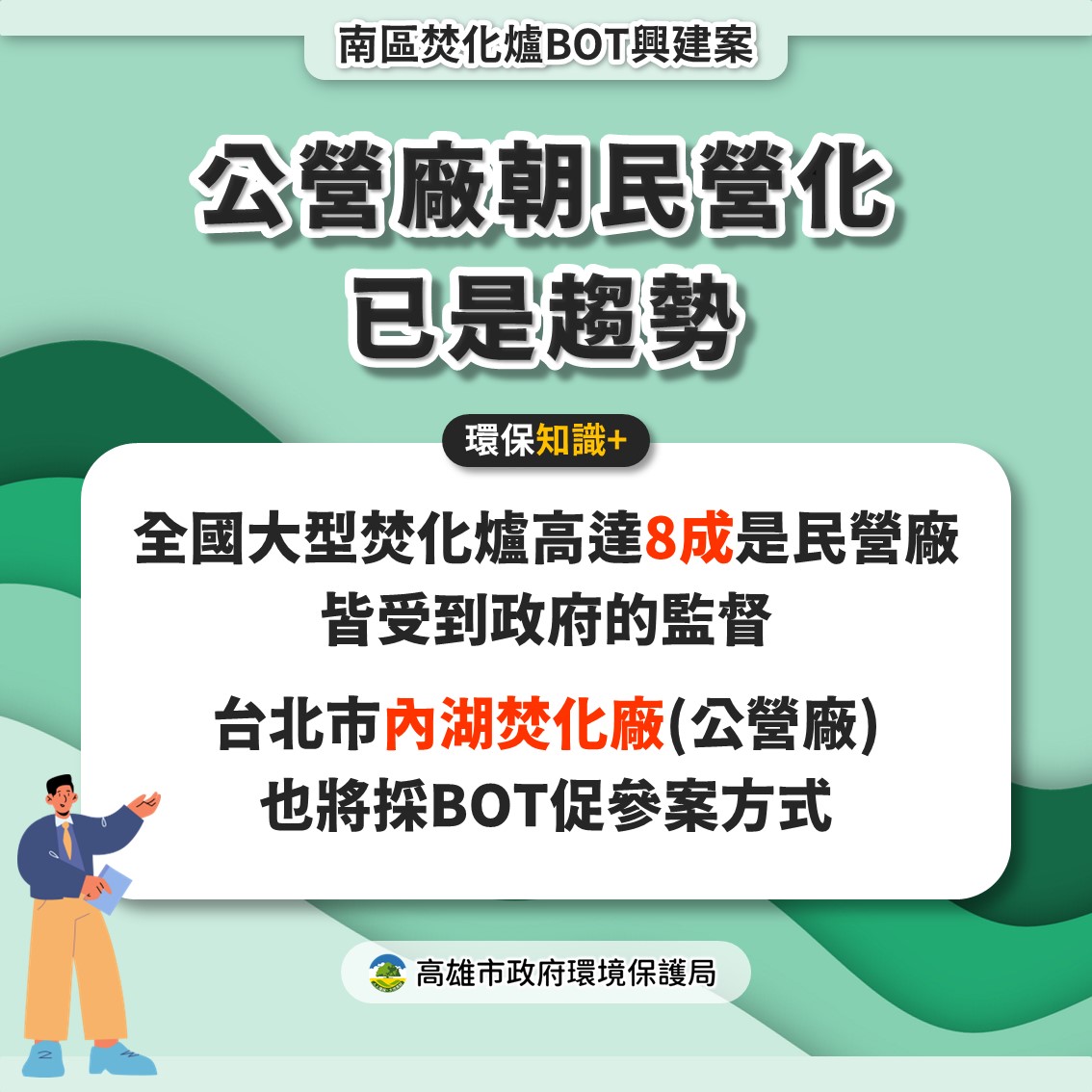 BOT建南區新廠效率更高更安全 減量減污更環保接受監督更安心